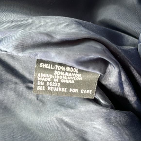 Vintage J. Gallery Wool Peacoat Navy Blue 13/14 - Picture 8 of 8